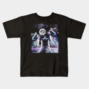 UFO Raccoon Chronicles Unleash Cosmic Stories through Your Wardrobe Kids T-Shirt